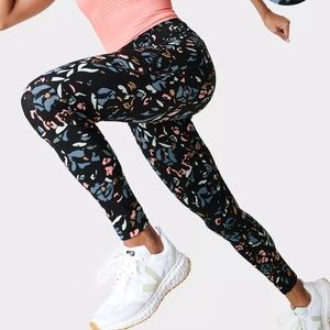 Sweaty Betty Power 7/8th Leggings Blue Floral
